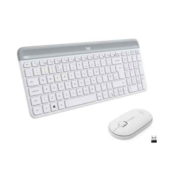 Logitech MK470 Slim Combo Teclado + Ratón Inalámbricos Blanco
