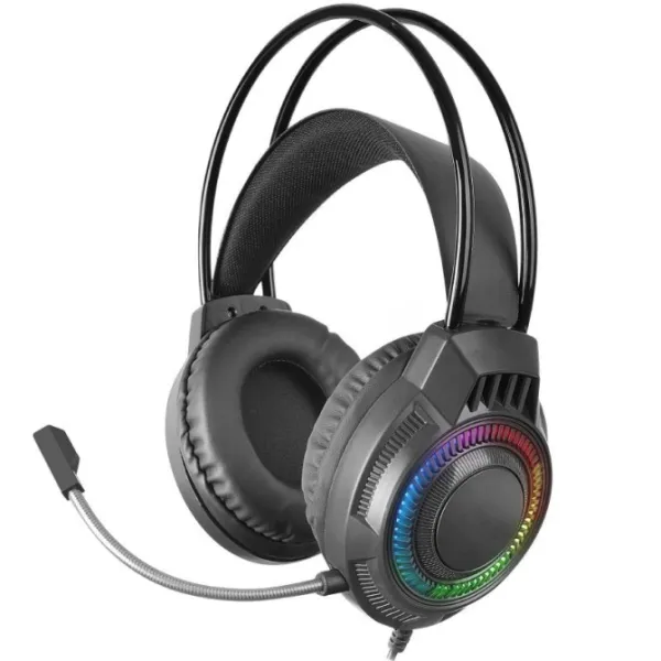 Mars Gaming MH124 Auriculares Gaming FRGB Micrófono Flexible Control Volumen Multiplataforma Negro 