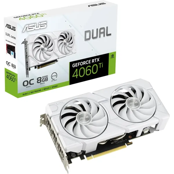 Asus Dual GeForce RTX 4060 Ti EVO OC White 8GB GDDR6