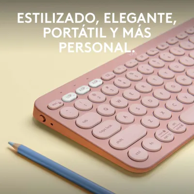 Logitech Pebble Keys 2 K380s Rosa Teclado Bluetooth Logitech Pebble Keys 2 K380s Rosa Teclado Bluetooth