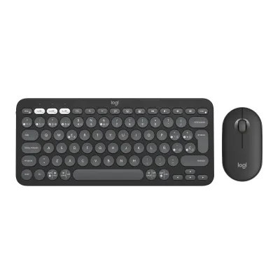 Logitech Pebble 2 Grafito Kit teclado y ratón Bluetooth+Logi Logitech Pebble 2 Grafito Kit teclado y ratón Bluetooth+Logi
