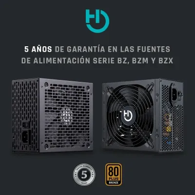 Hiditec BZ650 650W 80 Plus Bronce Fuente Semi Modular Vent. Hiditec BZ650 650W 80 Plus Bronce Fuente Semi Modular Vent.