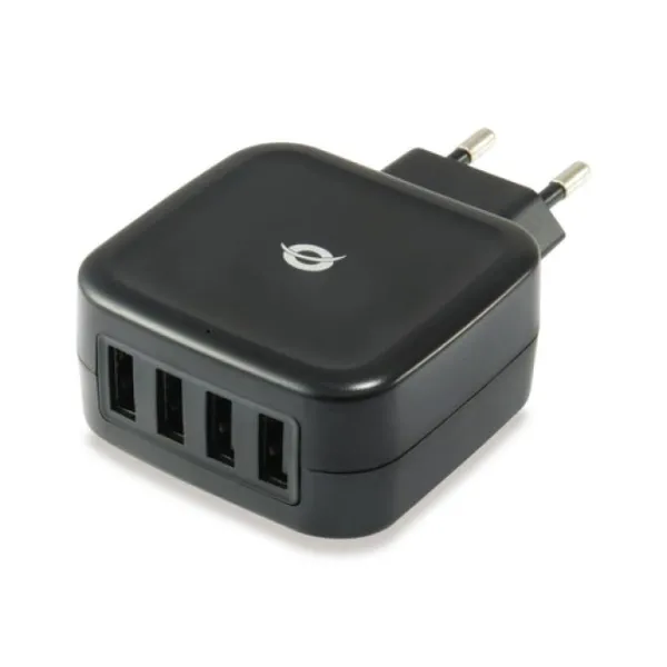 Conceptronic Cargador de Pared 4xUSB 5A Negro 