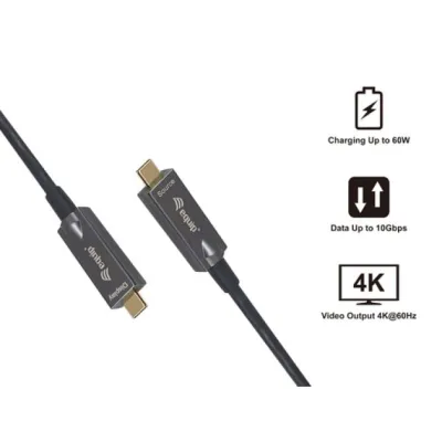 Cable Usb-c Activo Optico Equip 60w 4k 10gbps 10m Cable Usb-c Activo Optico Equip 60w 4k 10gbps 10m