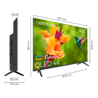 Cecotec TV QLED 43" 4K V4 Series VQU40043 HDR10 Google