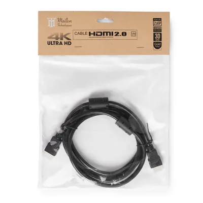 Maillon Cable HDMI 2.0 4K Alta Velocidad 1.8m Negro