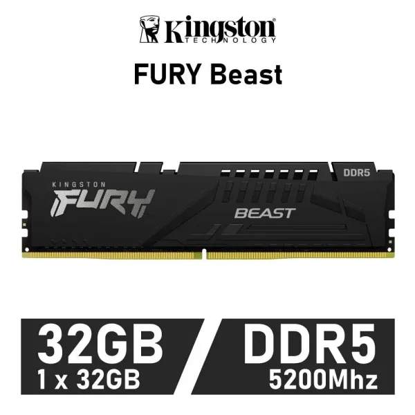 Kingston Fury Beast DDR5 5200MHz 32GB CL40