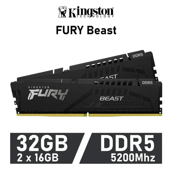 Kingston FURY Beast DDR5 5200MHz 32GB 2x16GB CL40