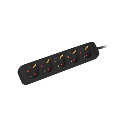 Lanberg Regleta 5 tomas Schuko Negra 3m