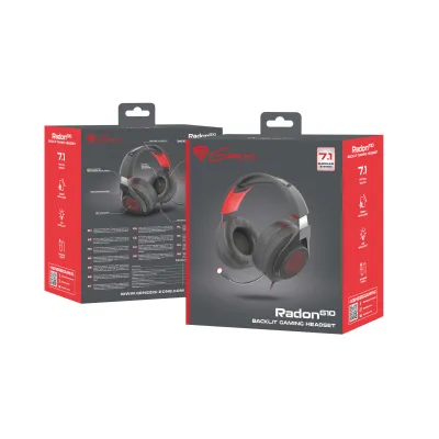 Genesis Radon 610 Auriculares Gaming 7.1 Negro/Rojo