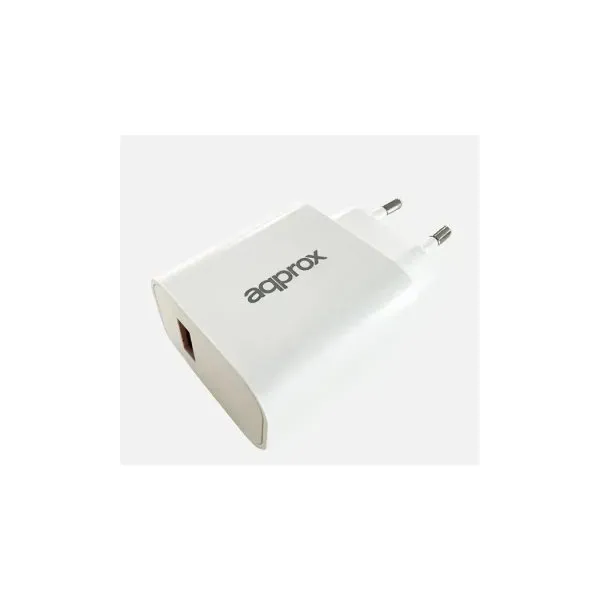 Approx APPUSBWALL18 Cargador USB 3.0 + Cable USB-C 18W Blanco 