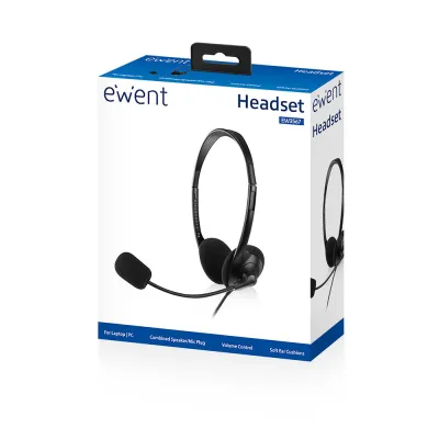 Ewent EW3567 Auriculares con Micrófono Negros Ewent EW3567 Auriculares con Micrófono Negros