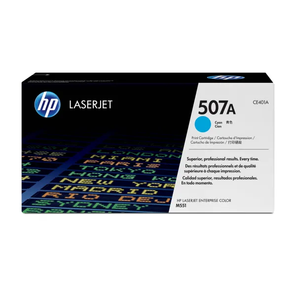 HP Cartucho de tóner original LaserJet 507A cian