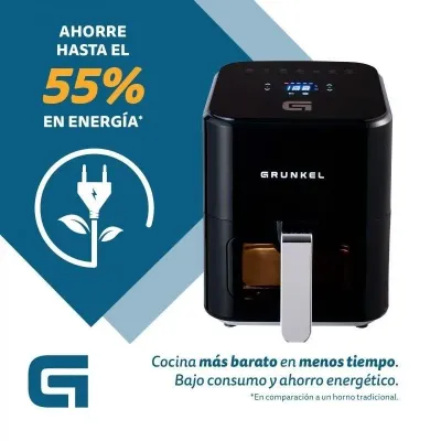 Freidora por Aire / Sin Aceite Grunkel Black Easy Fryer/ 1200W/ Freidora por Aire / Sin Aceite Grunkel Black Easy Fryer/ 1200W/