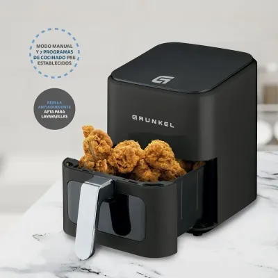 Freidora por Aire / Sin Aceite Grunkel Black Easy Fryer/ 1200W/ Freidora por Aire / Sin Aceite Grunkel Black Easy Fryer/ 1200W/