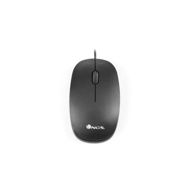 Mouse Ngs Flame Black Optico Por Cable Con Conexion Usb-c