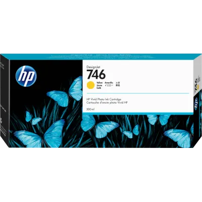 HP Cartucho de tinta amarilla DesignJet 746 de 300 ml
