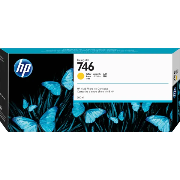 HP Cartucho de tinta amarilla DesignJet 746 de 300 ml