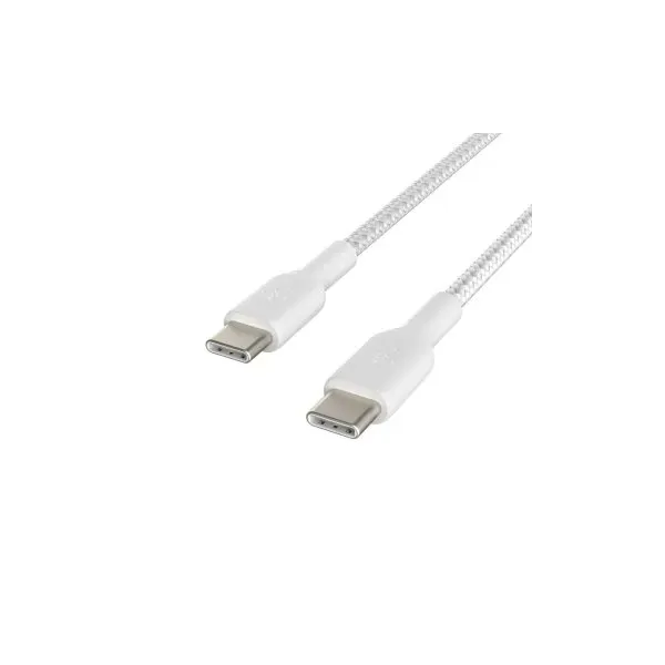 Belkin Boost Charge Cable Trenzado USB-C a USB-C Carga Rápida 1m Blanco