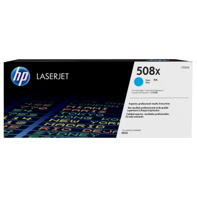 HP Cartucho de tóner original LaserJet 508X cian de alta HP Cartucho de tóner original LaserJet 508X cian de alta