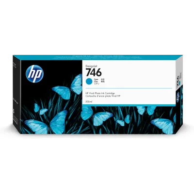 HP Cartucho de tinta cian DesignJet 746 de 300 ml