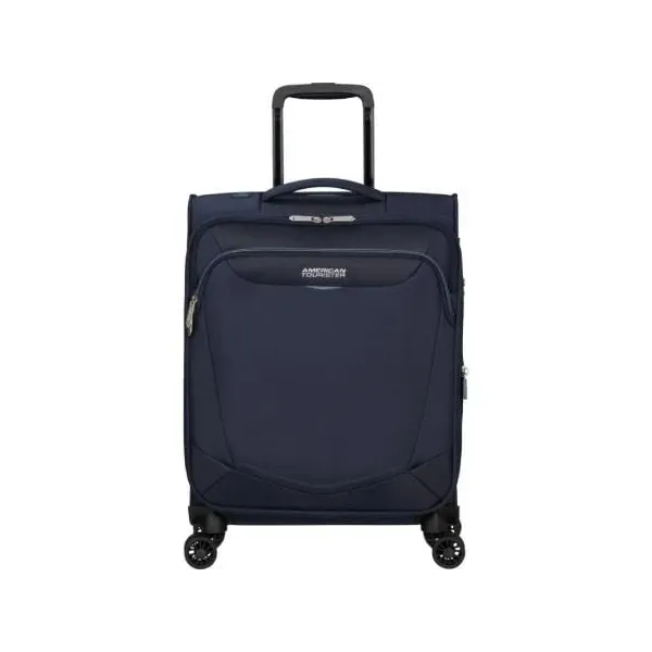 Maleta de Cabina American Tourister SummerRide Spinner 55cm/ 55x40x23cm/ 4 Ruedas/ Azul Marino