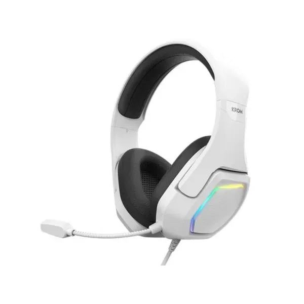 Krom Kopa 7.1 RGB Auriculares Gaming 7.1 Virtual USB Multiplataforma Blancos 