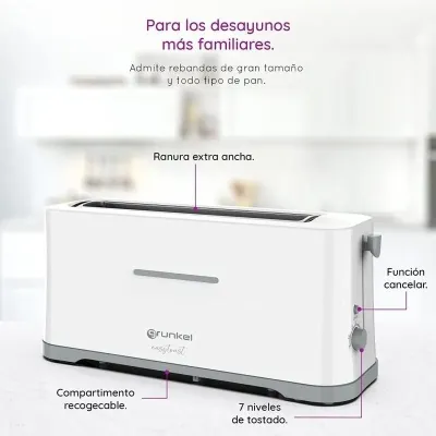 Grunkel TS-40 EASYTOAST Tostador de Ranura Extra Ancha 980W Grunkel TS-40 EASYTOAST Tostador de Ranura Extra Ancha 980W