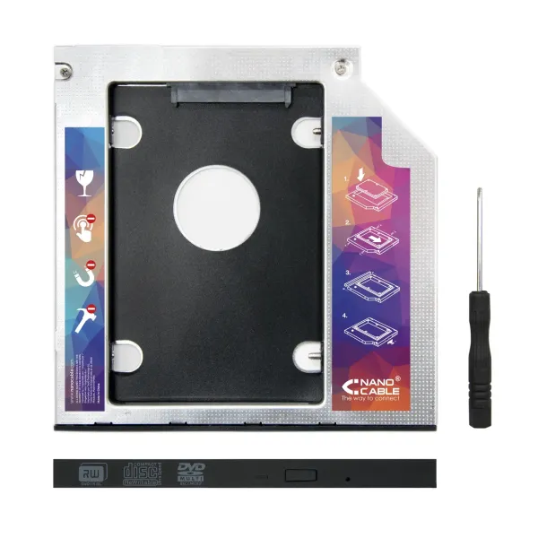 Nanocable Adaptador Disco Duro 7.0mm para Unidad Óptica 9.5mm 