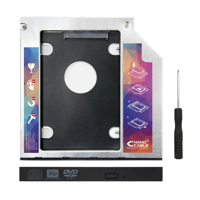 Nanocable Adaptador Disco Duro 9.5mm para Unidad Óptica 12.7mm
