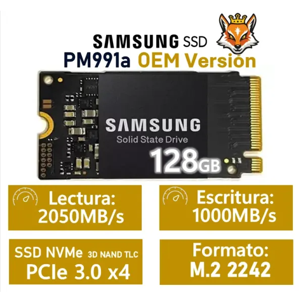 Samsung PM991a 128GB SSD OEM Version PCIe 3.0 a 2050MB/s