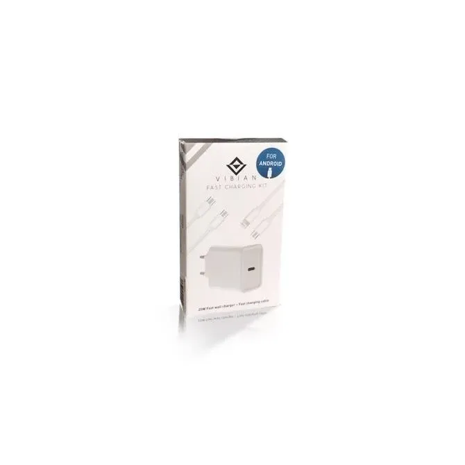 Cargador De Pared Vibian Carga Rapida 1 Puerto Usb-c 20w
