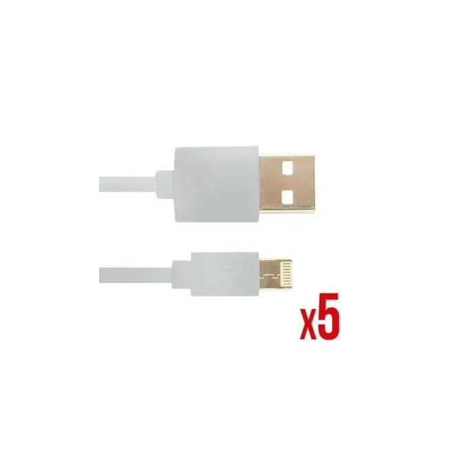 Kit 5 Unidades Cable Lighting Nortess Iphone 5 6/7/8/ X Ipad 2