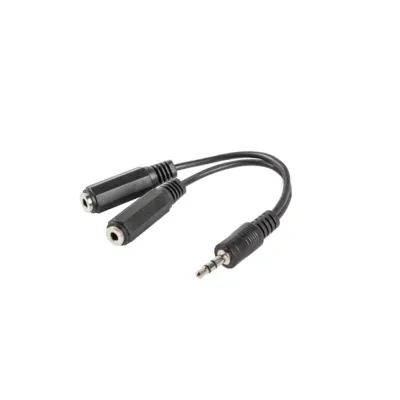Lanberg Adaptador Jack 3.5mm a 2xJack 3.5mm Macho/Hembra 10cm