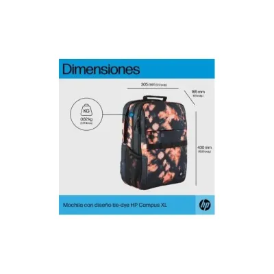 HP Campus XL Mochila Tie Dye para Portátil de 16" HP Campus XL Mochila Tie Dye para Portátil de 16"