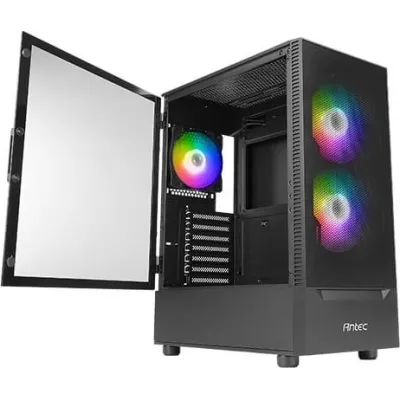 Antec NX410 Gris ATX Apertura lateral con Cristal Templado ARGB