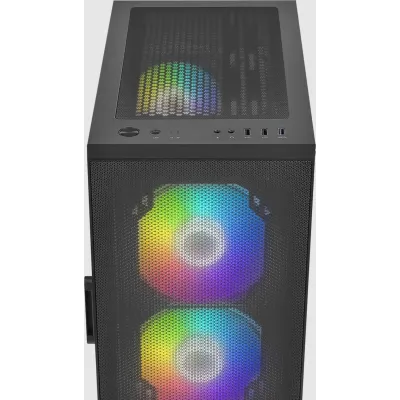 Antec NX410 Gris ATX Apertura lateral con Cristal Templado ARGB