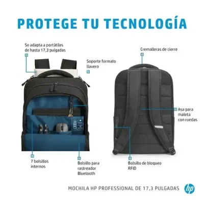 HP Professional Mochila Negra para Portátil hasta 17.3" HP Professional Mochila Negra para Portátil hasta 17.3"