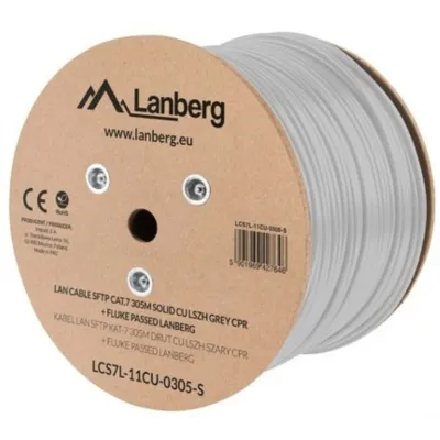 Lanberg Bobina de Cable LAN SFTP CAT.7 Fluke Passed 305m Gris Lanberg Bobina de Cable LAN SFTP CAT.7 Fluke Passed 305m Gris