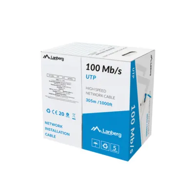Lanberg LCU5-10CC-0305-B cable de red Azul 305 m U/UTP (UTP) Lanberg LCU5-10CC-0305-B cable de red Azul 305 m U/UTP (UTP)