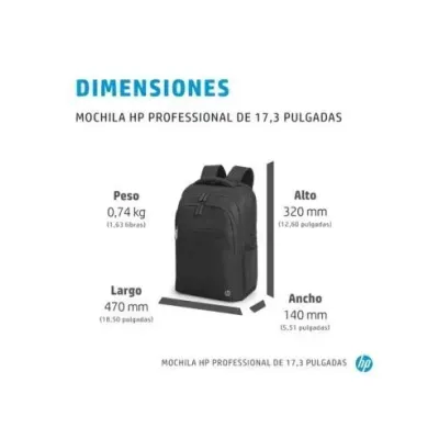 HP Professional Mochila Negra para Portátil hasta 17.3" HP Professional Mochila Negra para Portátil hasta 17.3"