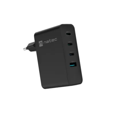NATEC RIBERA GAN 100W Ultra Rapido Cargador con 3x USB-C +