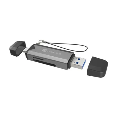 NATEC NCZ-2262 lector de tarjeta USB 3.1 Interno Negro, Gris