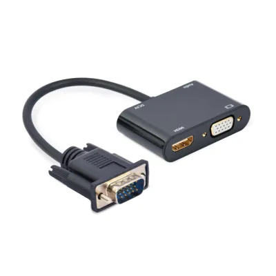 Gembird A-VGA-HDMI-02 Cable Adaptador VGA Macho a HDMI/VGA