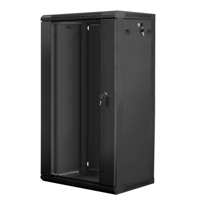 Lanberg WF01-6422-10B armario rack 22U Bastidor de pared Negro