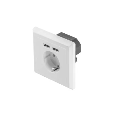 ROSETA PARED LANBERG 230V SCHUKO 16A 2X USB 2.1 A BLANCO ROSETA PARED LANBERG 230V SCHUKO 16A 2X USB 2.1 A BLANCO