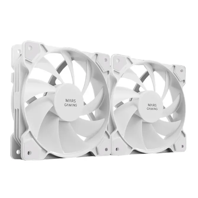 Mars Gaming MFPROX2W Set de 2 Ventiladores 120mm Blancos