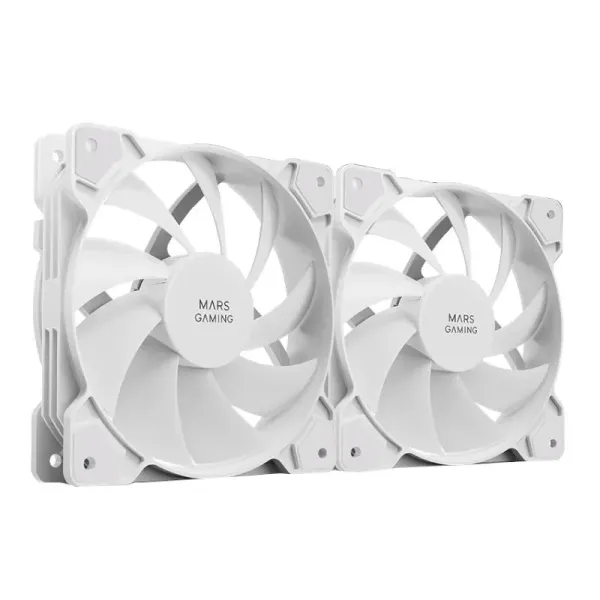 Mars Gaming MFPROX2W Set de 2 Ventiladores 120mm Blancos
