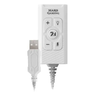 Mars Gaming MSC2 Tarjeta de Sonido Externa 7.1 USB Blanca
