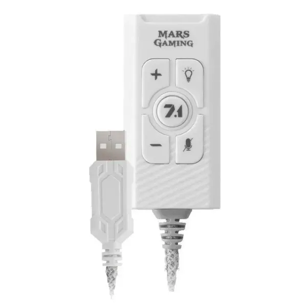 Mars Gaming MSC2 Tarjeta de Sonido Externa 7.1 USB Blanca